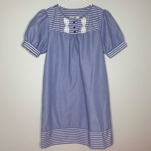 Blue striped Tibi Dress.